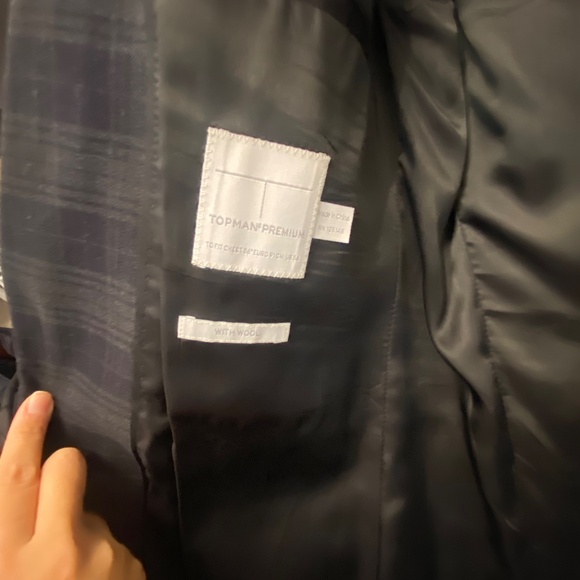 Top shop premium - wool blend long plaid jacket - Picture 2 of 2